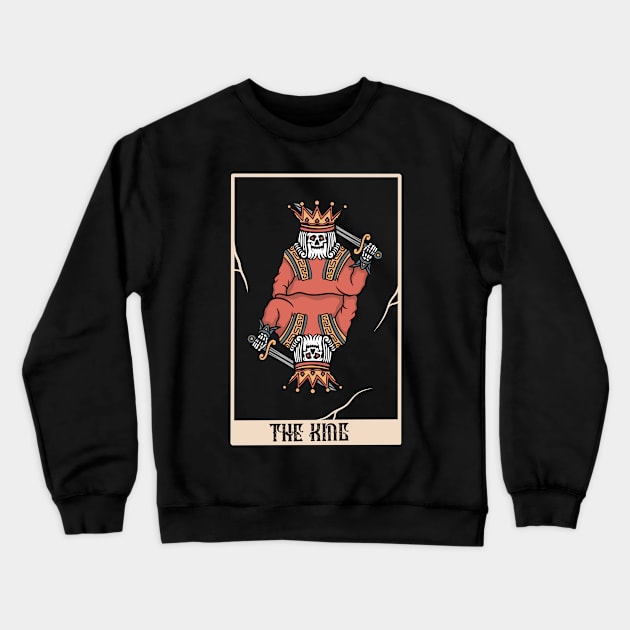 King skull Crewneck Sweatshirt by gggraphicdesignnn